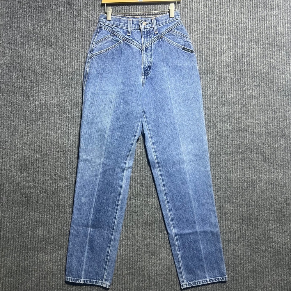 Vintage Rocky Mountain Jeans Womens 6R Blue Western High Waist No Pocket 90s